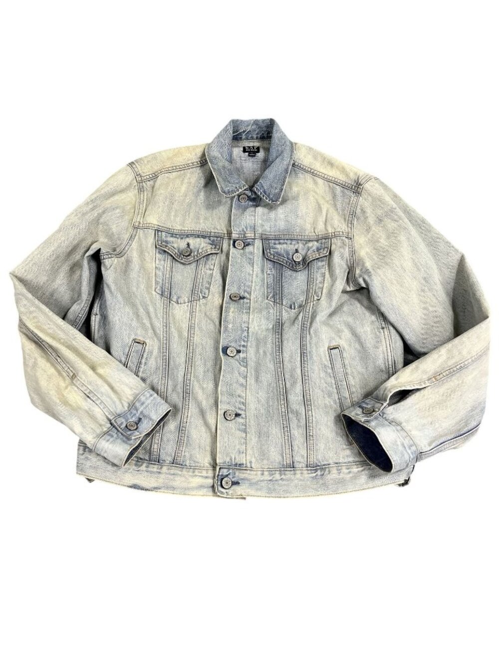 Gap Mens Light Wash Denim Trucker Jean Jacket Button Front Size M